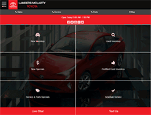 Tablet Screenshot of landersmclartytoyota.com